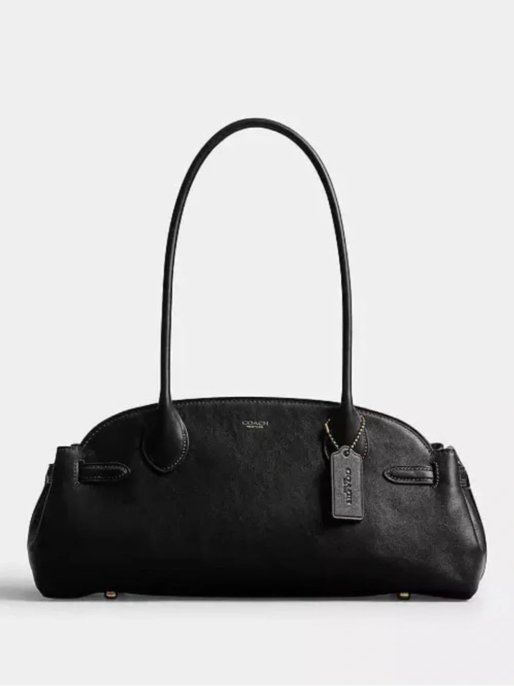 Coach Empire Carryall Bag 34 in Brass/Black Glazed Leather CCM57 NWT
